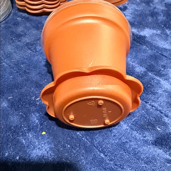 Small Terracotta Plastic Nursery Pots with Clear Domes - Picture 3 of 4